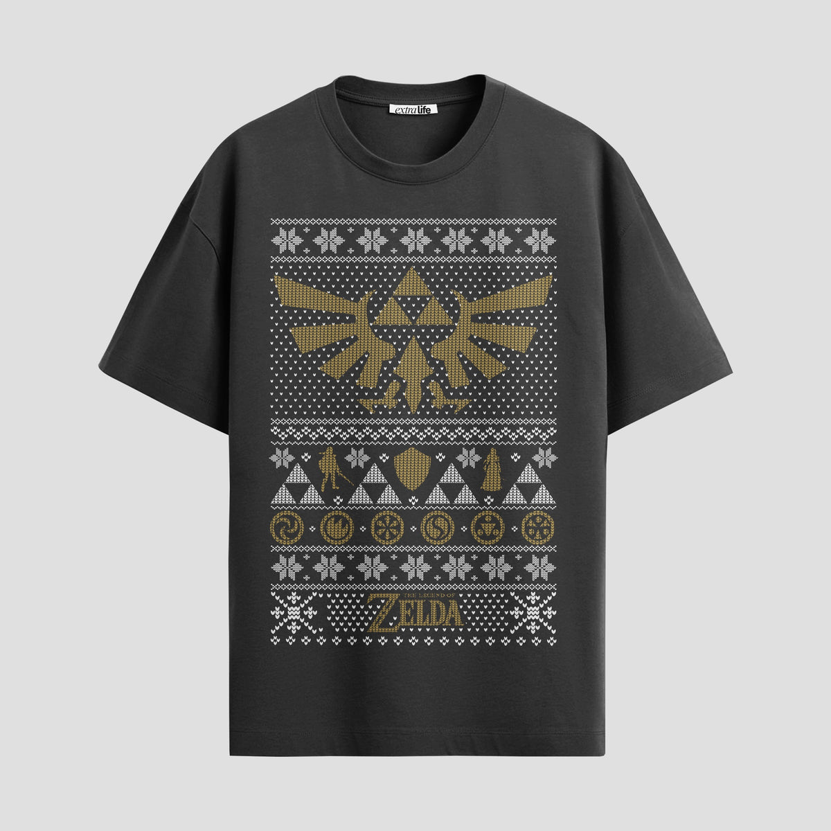 Playera urbana de anime y gaming ExtraLife MX, corte Classic Premium unisex ligero y transpirable en color Deep Black y Pure White, ropa de uso diario para gym y casual.