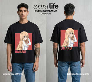 La Doble Vida | El Poder del Vida #04439 - Playera Oversized Premium | Deep Black - Foto en modelo