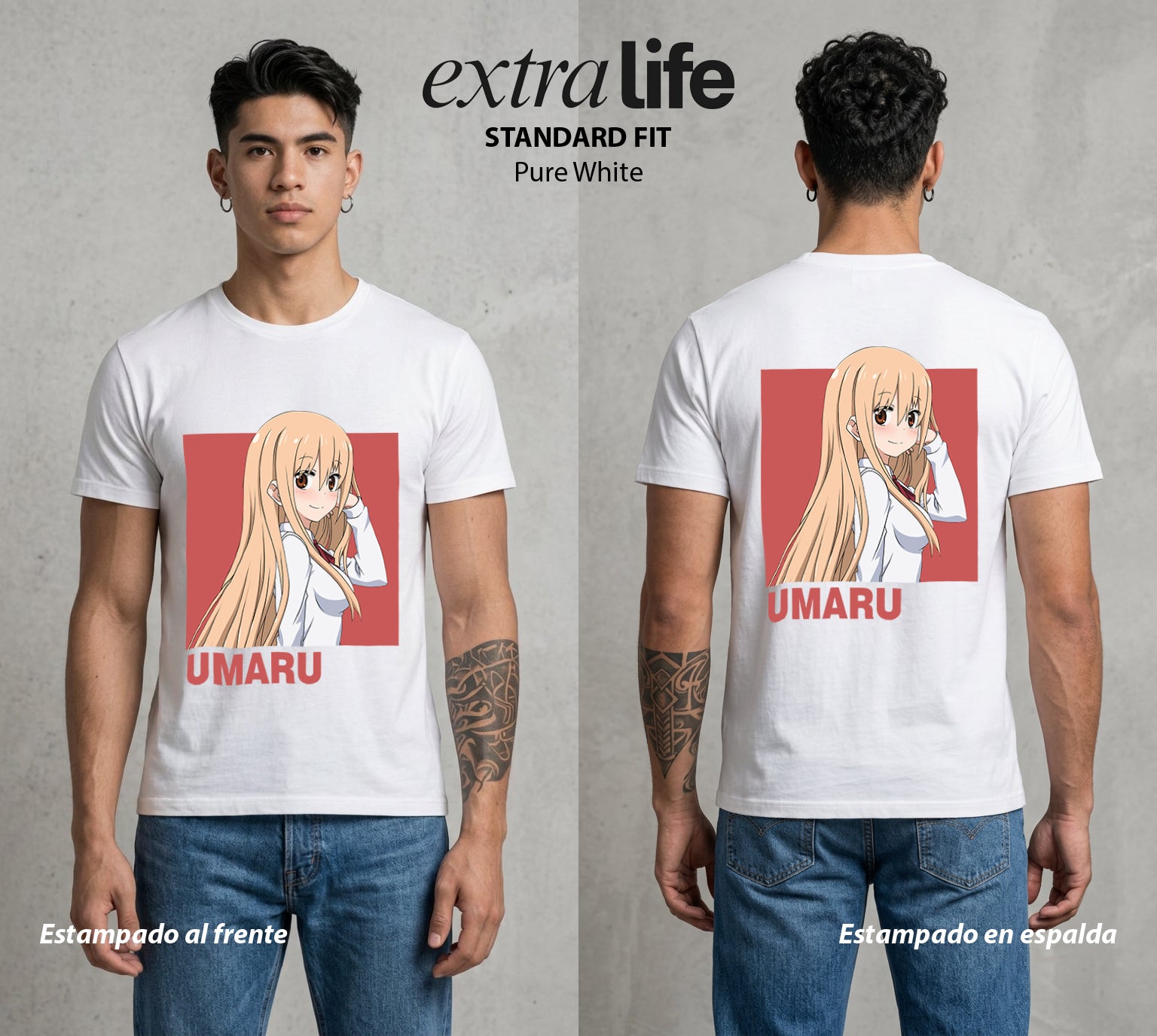 La Doble Vida | El Poder del Vida #04439 - Playera Standard Fit | Pure White - Foto en modelo