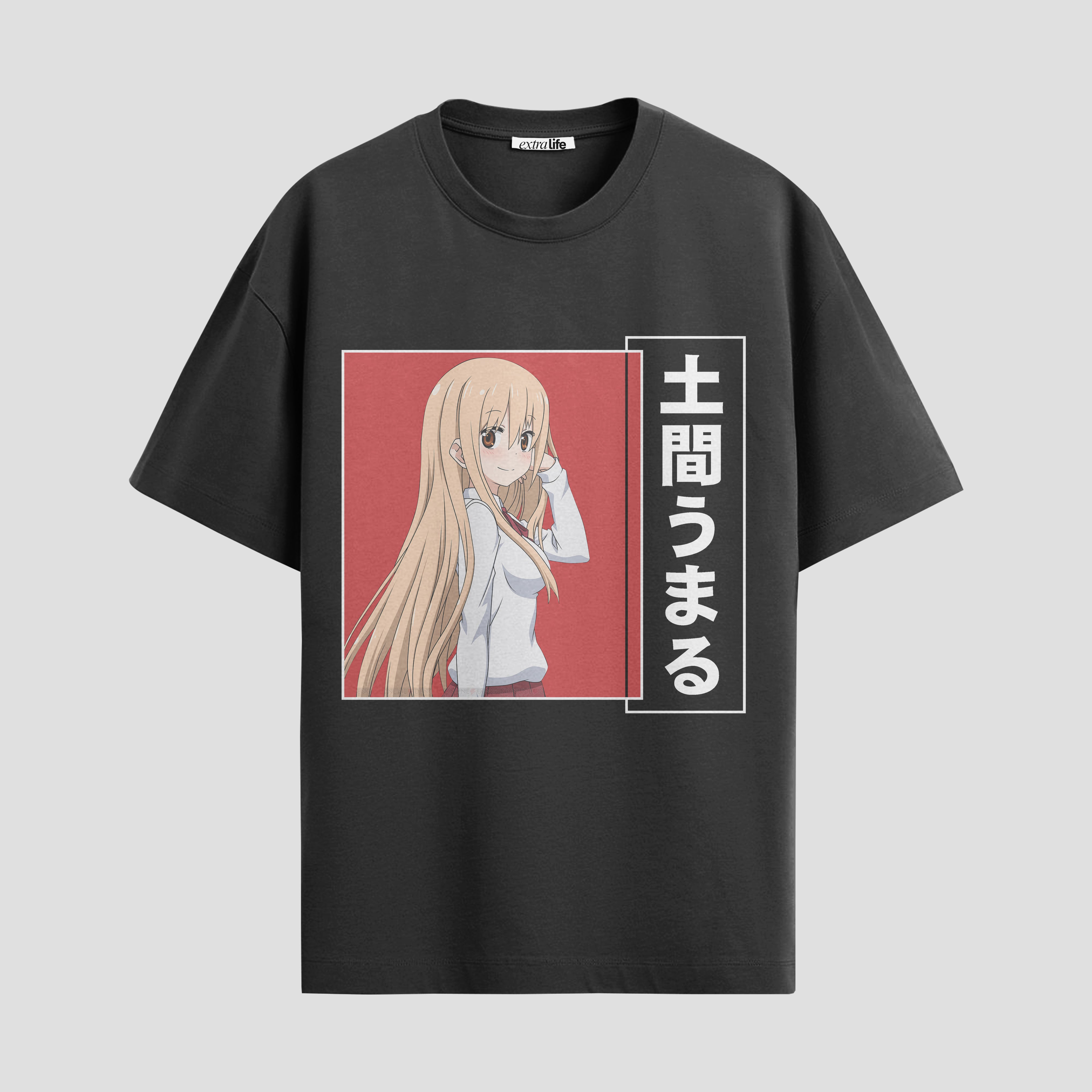 Playera urbana de anime y gaming ExtraLife MX, corte Standard Fit unisex ligero y transpirable en color Deep Black y Pure White, ropa de uso diario para gym y casual.