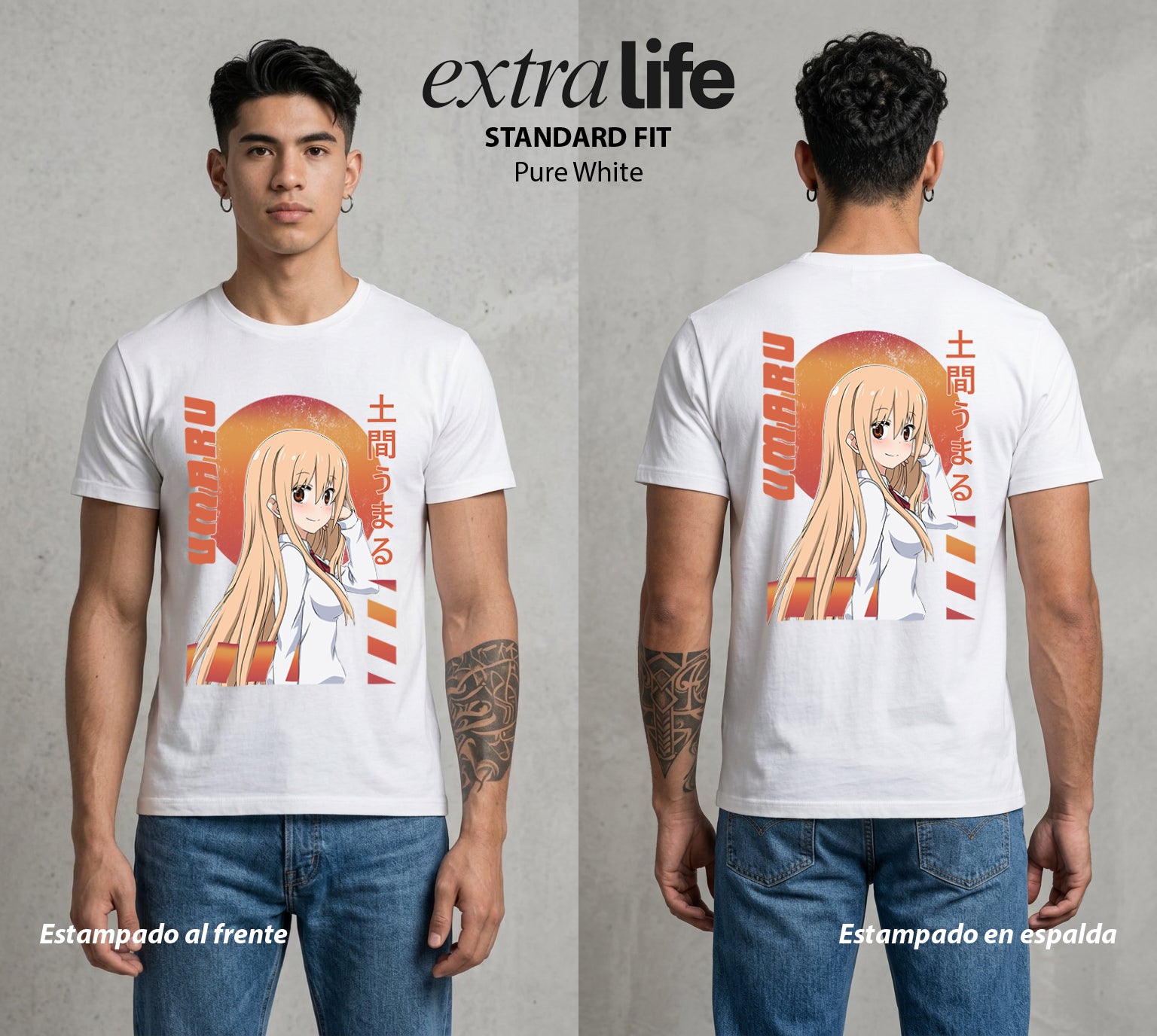 La Doble Vida | La Doble Personalidad #04442 - Playera Standard Fit | Pure White - Foto en modelo