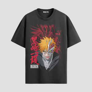 Playera urbana de anime y gaming ExtraLife MX, corte Standard Fit unisex ligero y transpirable en color Deep Black y Pure White, ropa de uso diario para gym y casual.