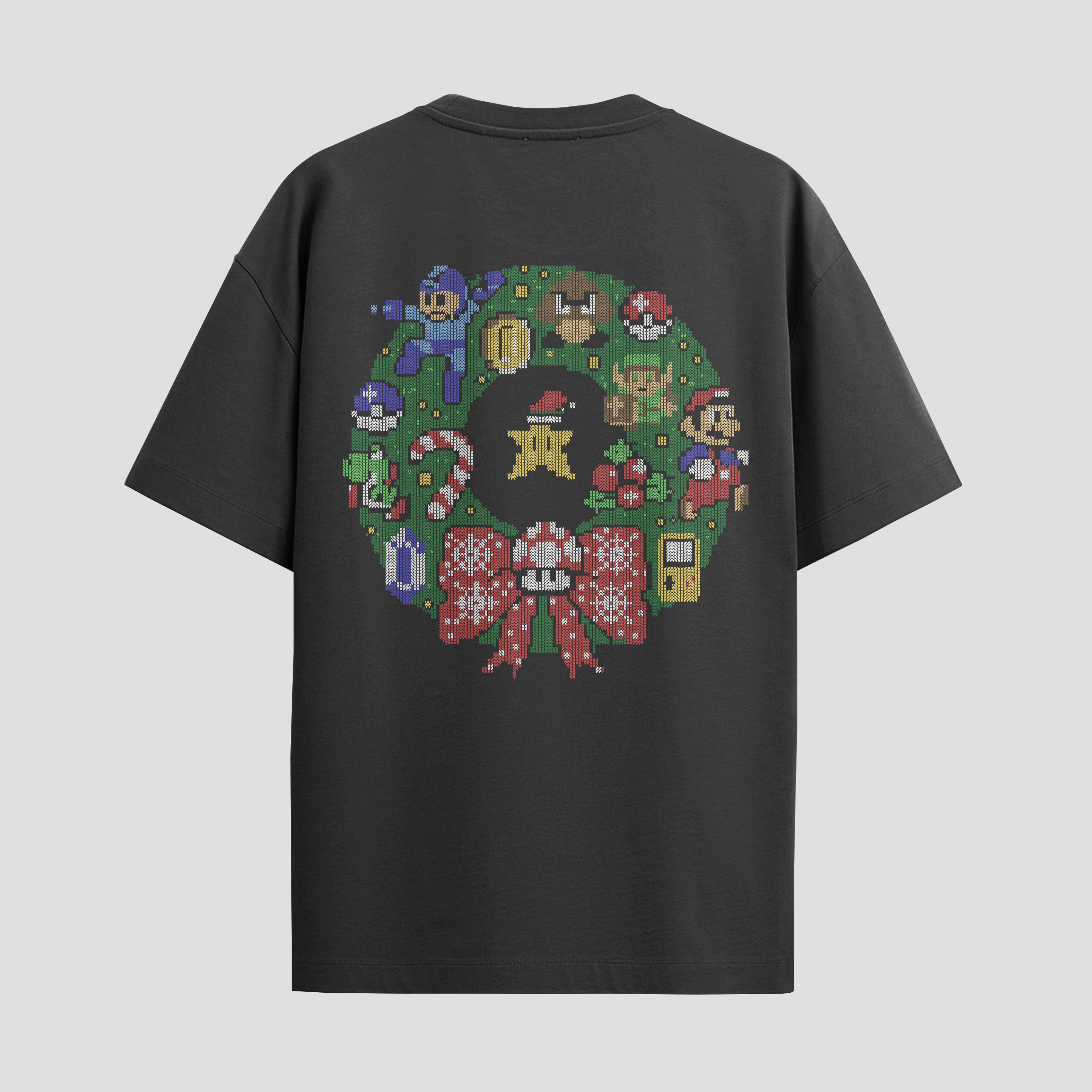 Playera urbana de anime y gaming ExtraLife MX, corte Standard Fit unisex ligero y transpirable en color Deep Black y Pure White, ropa de uso diario para gym y casual.