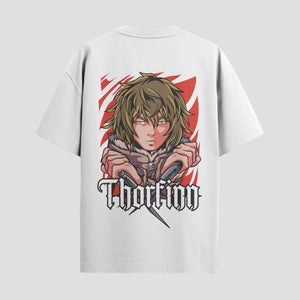 Playera urbana de anime y gaming ExtraLife MX, corte Standard Fit unisex ligero y transpirable en color Deep Black y Pure White, ropa de uso diario para gym y casual.