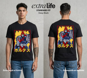 El Combinado del Espacio | El Combinado del Bien #04455 - Playera Standard Fit | Deep Black - Foto en modelo