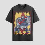 Playera urbana de anime y gaming ExtraLife MX, corte Standard Fit unisex ligero y transpirable en color Deep Black y Pure White, ropa de uso diario para gym y casual.