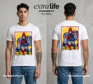 El Combinado del Espacio | El Combinado del Bien #04455 - Playera Standard Fit | Pure White - Foto en modelo