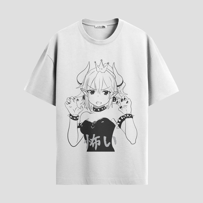 Playera urbana de anime y gaming ExtraLife MX, corte Standard Fit unisex ligero y transpirable en color Deep Black y Pure White, ropa de uso diario para gym y casual.