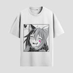 Playera urbana de anime y gaming ExtraLife MX, corte Standard Fit unisex ligero y transpirable en color Deep Black y Pure White, ropa de uso diario para gym y casual.