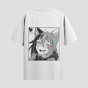 Playera urbana de anime y gaming ExtraLife MX, corte Standard Fit unisex ligero y transpirable en color Deep Black y Pure White, ropa de uso diario para gym y casual.