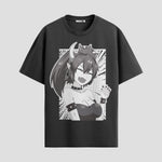 Playera urbana de anime y gaming ExtraLife MX, corte Standard Fit unisex ligero y transpirable en color Deep Black y Pure White, ropa de uso diario para gym y casual.