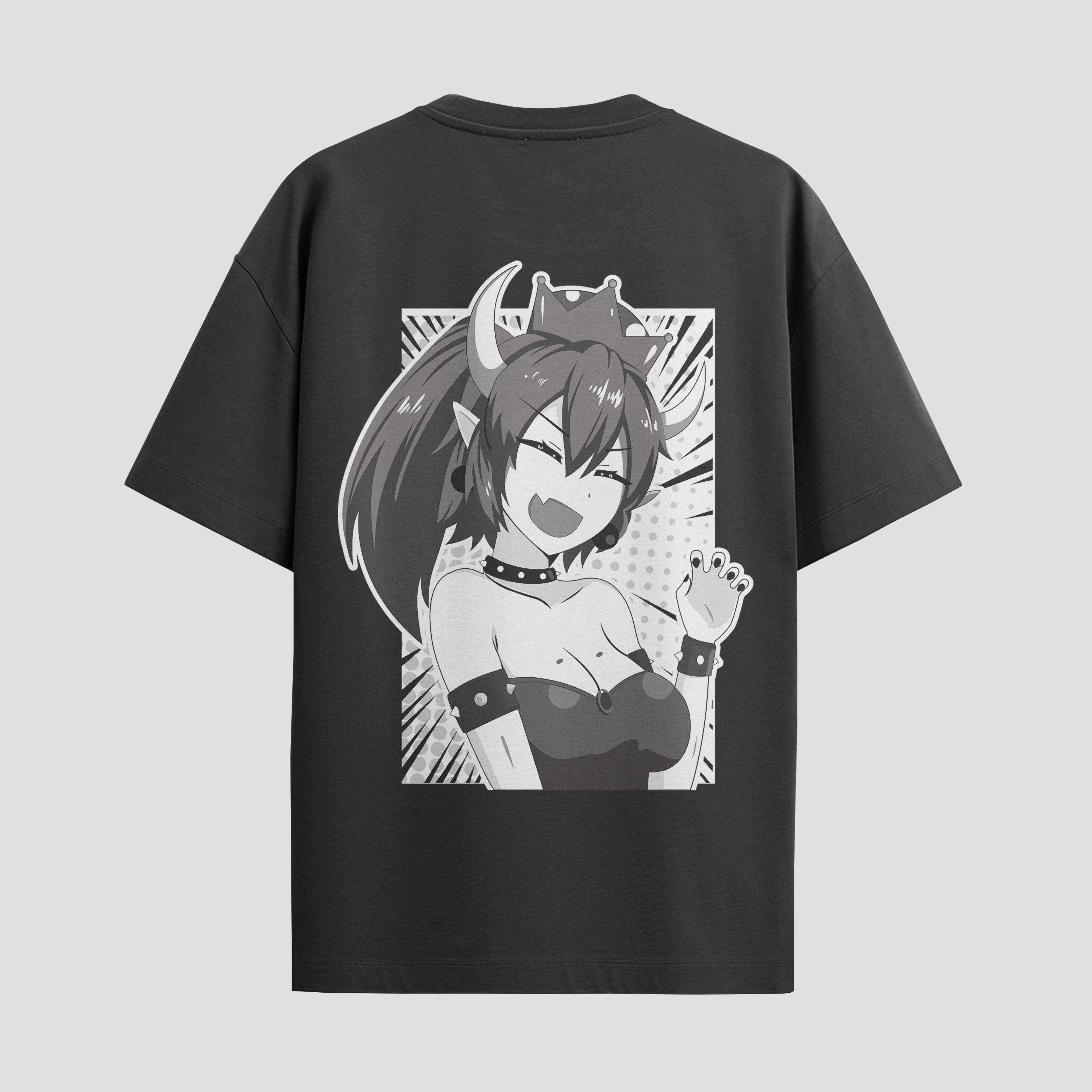 Playera urbana de anime y gaming ExtraLife MX, corte Standard Fit unisex ligero y transpirable en color Deep Black y Pure White, ropa de uso diario para gym y casual.