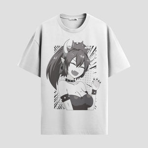 Playera urbana de anime y gaming ExtraLife MX, corte Standard Fit unisex ligero y transpirable en color Deep Black y Pure White, ropa de uso diario para gym y casual.