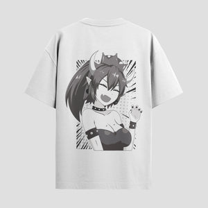 Playera urbana de anime y gaming ExtraLife MX, corte Standard Fit unisex ligero y transpirable en color Deep Black y Pure White, ropa de uso diario para gym y casual.