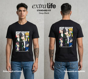 Las Calles del Viento | El Viento del Corazon #04465 - Playera Standard Fit | Deep Black - Foto en modelo