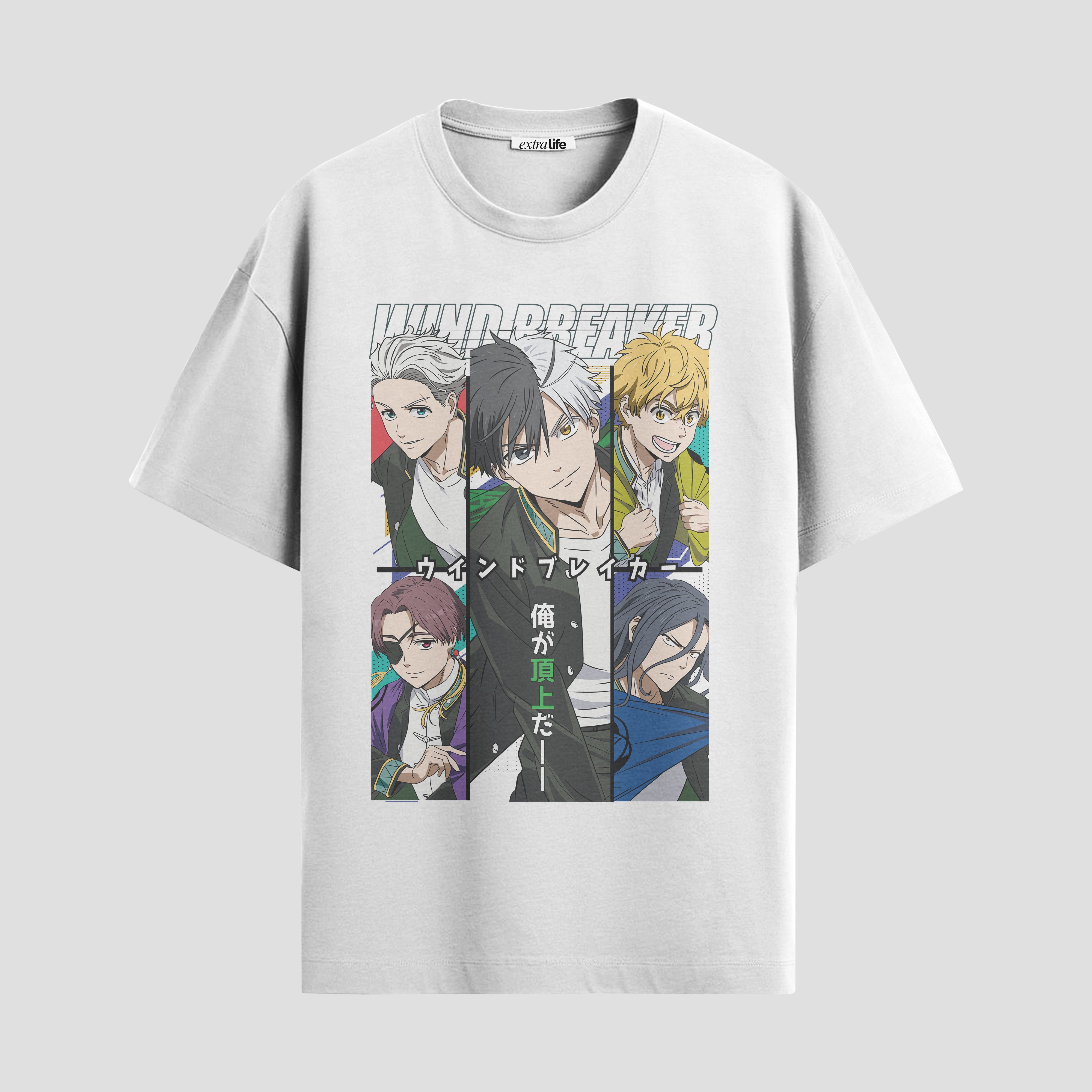 Playera urbana de anime y gaming ExtraLife MX, corte Standard Fit unisex ligero y transpirable en color Deep Black y Pure White, ropa de uso diario para gym y casual.