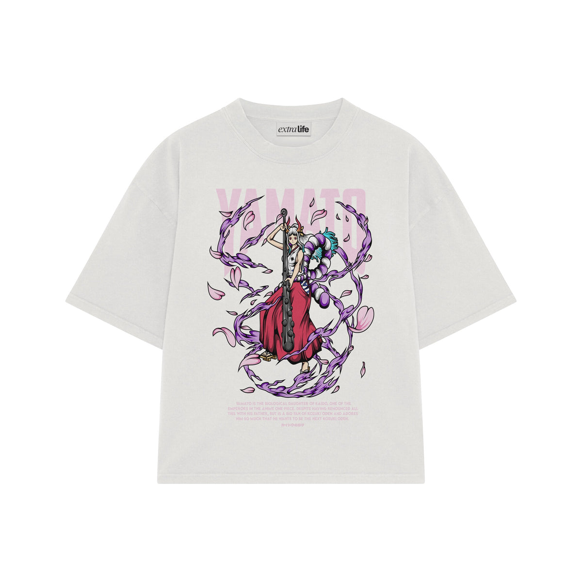 Playera streetwear premium de anime y gaming ExtraLife MX, corte oversized drop shoulder ligero y fresco en color Deep Black y Off-White, moda urbana mexicana de culto.