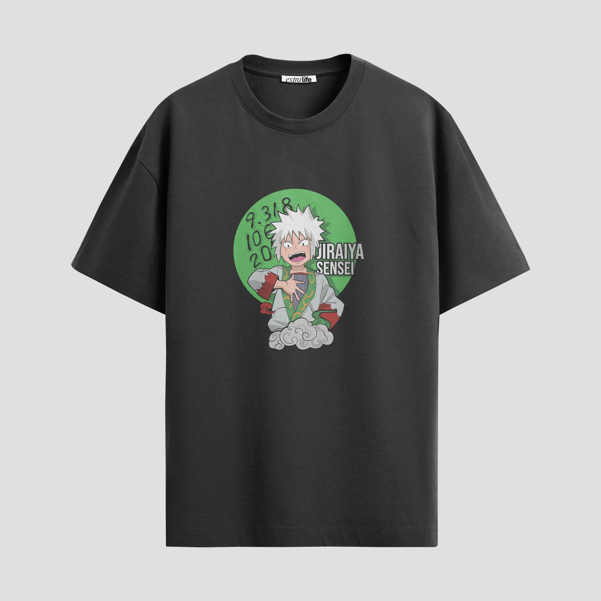 Playera urbana de anime y gaming ExtraLife MX, corte Classic Premium unisex ligero y transpirable en color Deep Black y Pure White, ropa de uso diario para gym y casual.