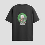Playera urbana de anime y gaming ExtraLife MX, corte Standard Fit unisex ligero y transpirable en color Deep Black y Pure White, ropa de uso diario para gym y casual.