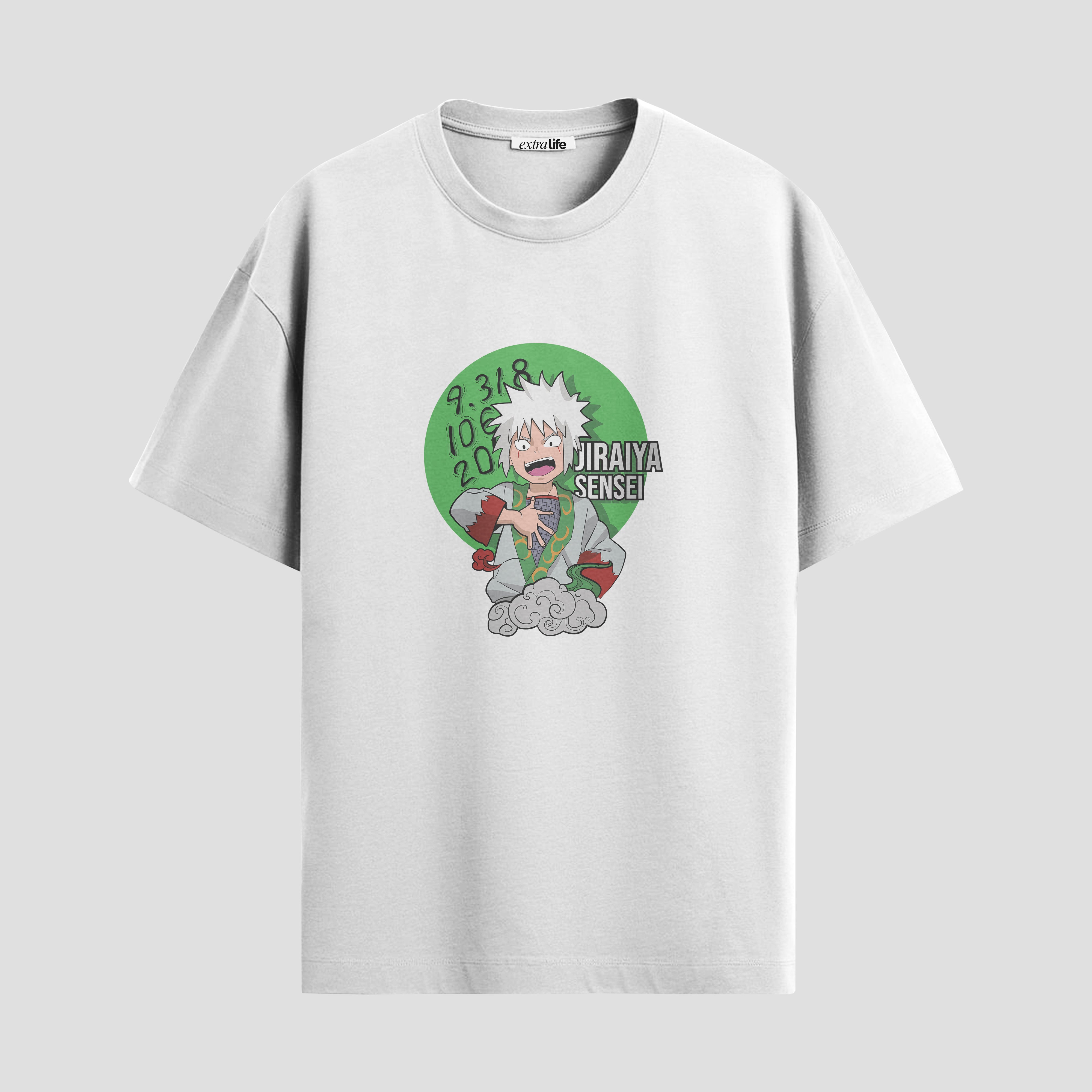Playera urbana de anime y gaming ExtraLife MX, corte Standard Fit unisex ligero y transpirable en color Deep Black y Pure White, ropa de uso diario para gym y casual.