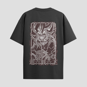 Playera urbana de anime y gaming ExtraLife MX, corte Standard Fit unisex ligero y transpirable en color Deep Black y Pure White, ropa de uso diario para gym y casual.