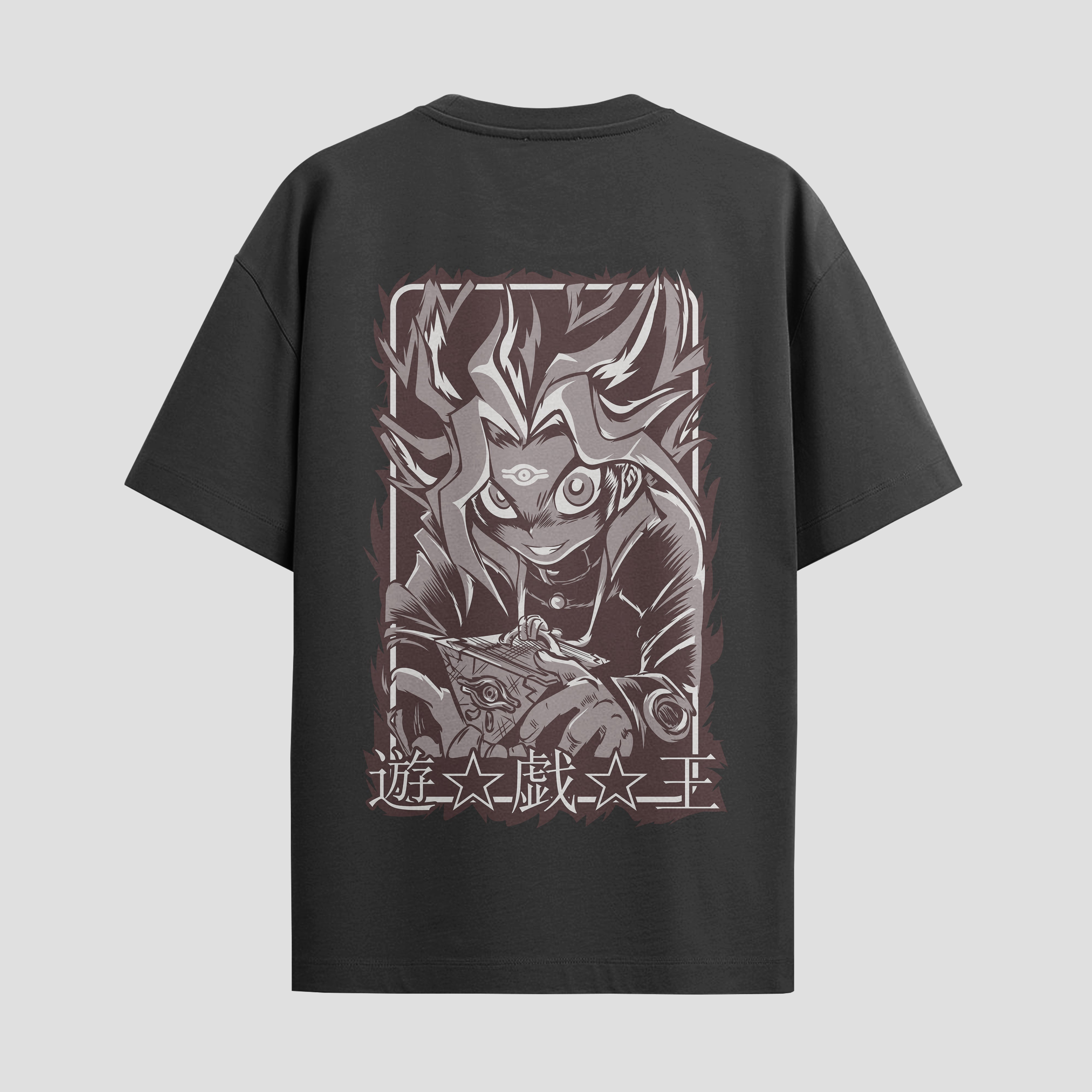 Playera urbana de anime y gaming ExtraLife MX, corte Standard Fit unisex ligero y transpirable en color Deep Black y Pure White, ropa de uso diario para gym y casual.