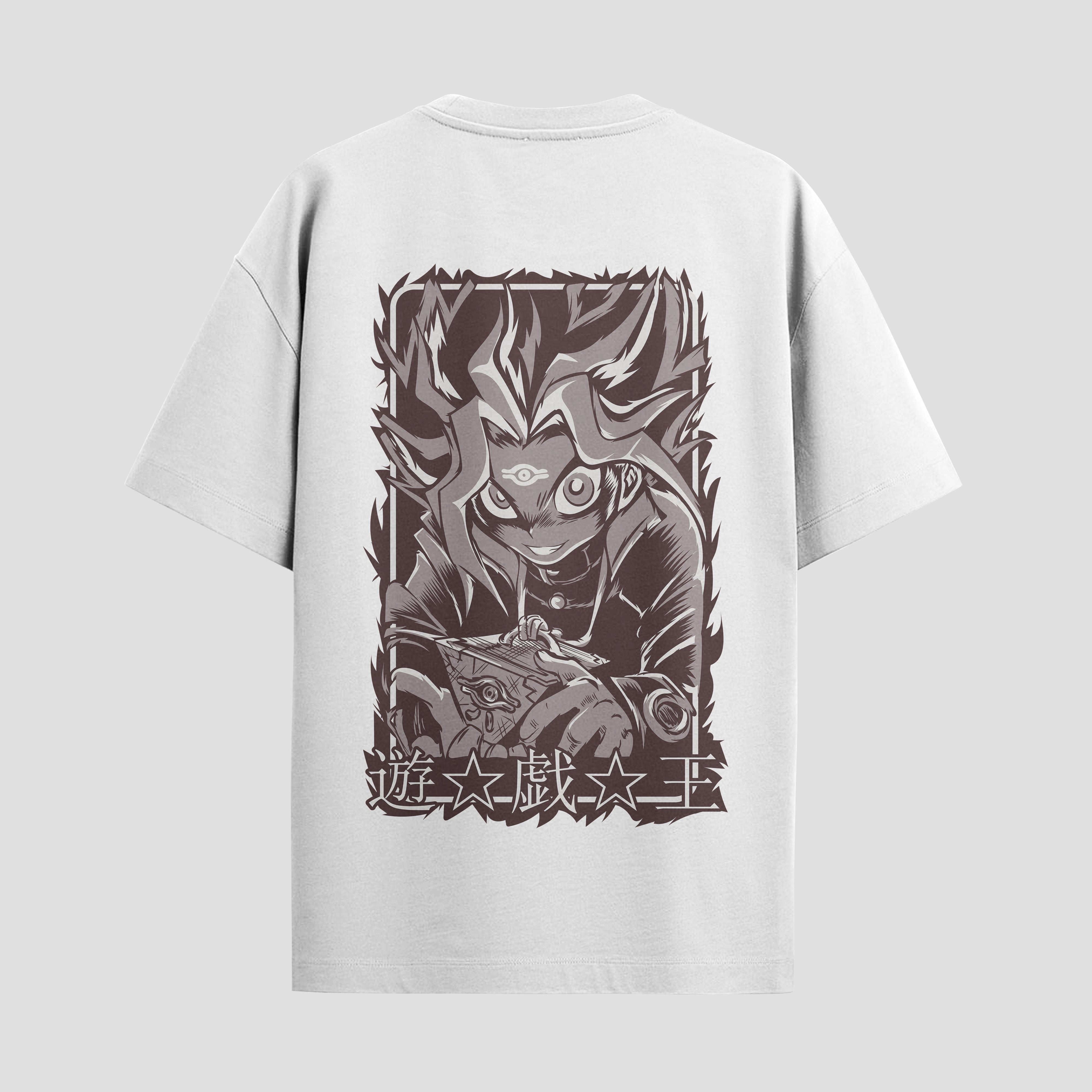 Playera urbana de anime y gaming ExtraLife MX, corte Standard Fit unisex ligero y transpirable en color Deep Black y Pure White, ropa de uso diario para gym y casual.