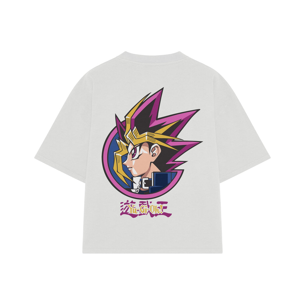 Playera streetwear premium de anime y gaming ExtraLife MX, corte oversized drop shoulder ligero y fresco en color Deep Black y Off-White, moda urbana mexicana de culto.