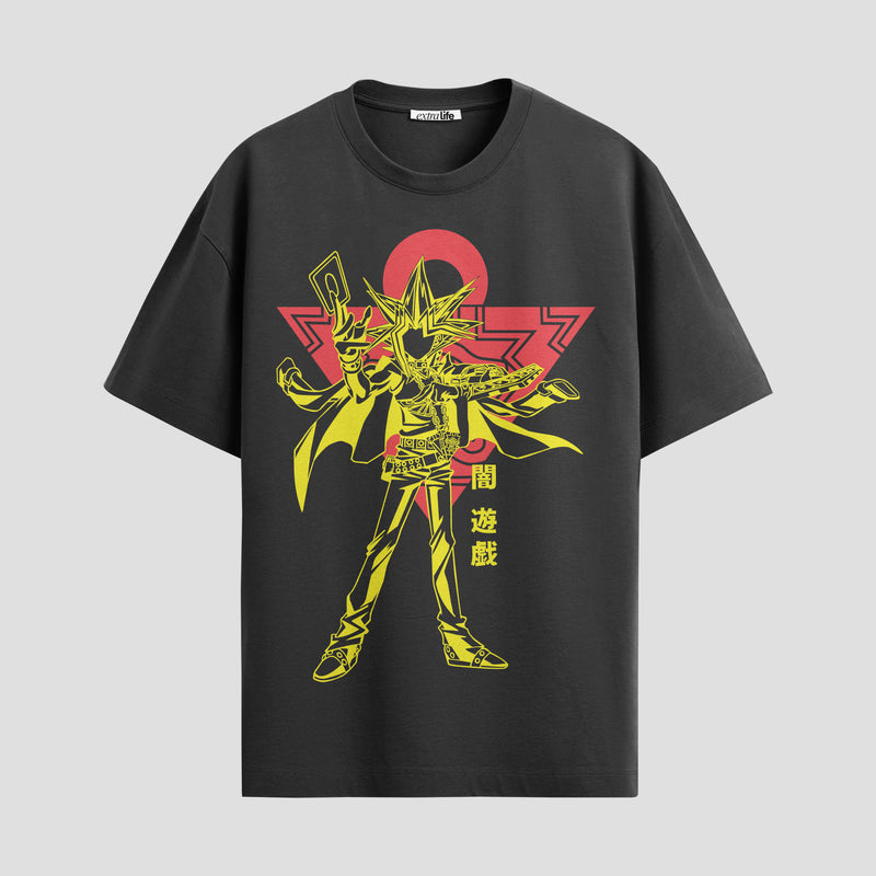 Playera urbana de anime y gaming ExtraLife MX, corte Standard Fit unisex ligero y transpirable en color Deep Black y Pure White, ropa de uso diario para gym y casual.