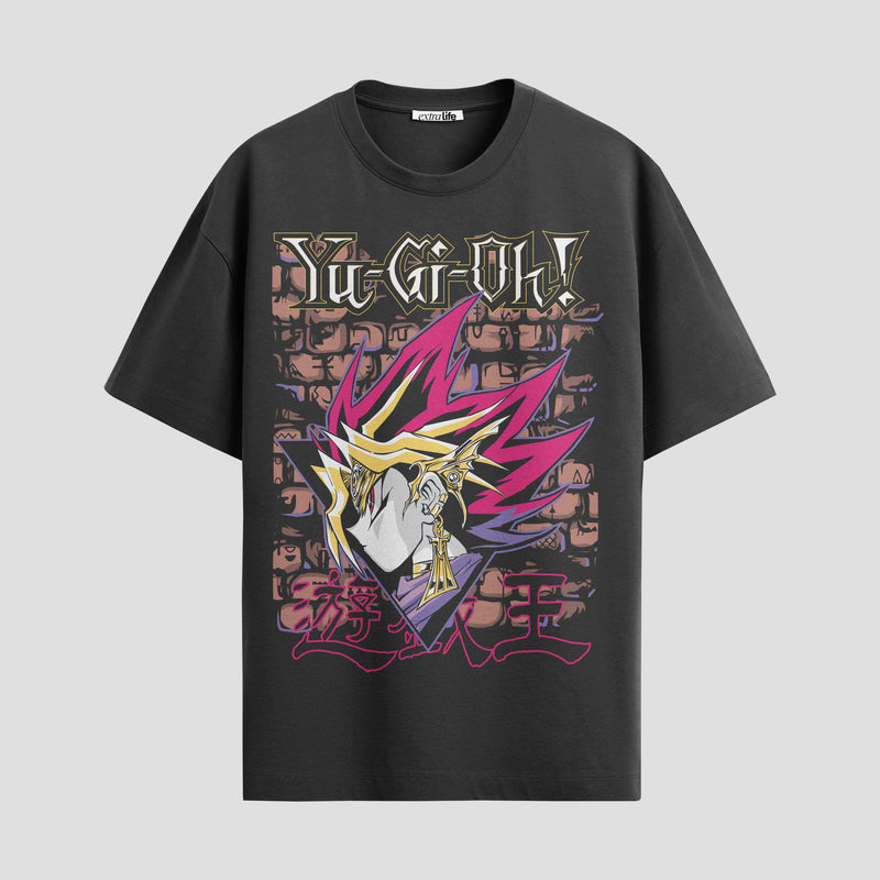 Playera urbana de anime y gaming ExtraLife MX, corte Standard Fit unisex ligero y transpirable en color Deep Black y Pure White, ropa de uso diario para gym y casual.
