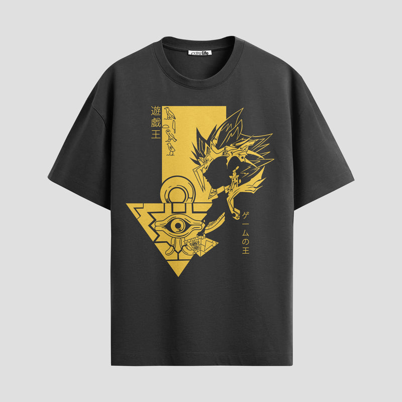 Playera urbana de anime y gaming ExtraLife MX, corte Standard Fit unisex ligero y transpirable en color Deep Black y Pure White, ropa de uso diario para gym y casual.