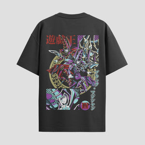 Playera urbana de anime y gaming ExtraLife MX, corte Standard Fit unisex ligero y transpirable en color Deep Black y Pure White, ropa de uso diario para gym y casual.