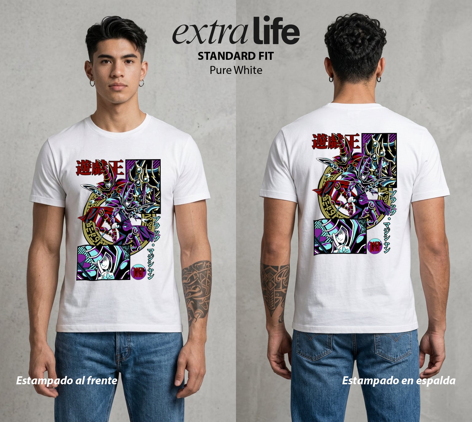 El Duelo del Destino | El Faraon del Duelo #04487 - Playera Standard Fit | Pure White - Foto en modelo