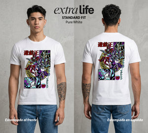 El Duelo del Destino | El Faraon del Duelo #04487 - Playera Standard Fit | Pure White - Foto en modelo