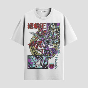 Playera urbana de anime y gaming ExtraLife MX, corte Standard Fit unisex ligero y transpirable en color Deep Black y Pure White, ropa de uso diario para gym y casual.