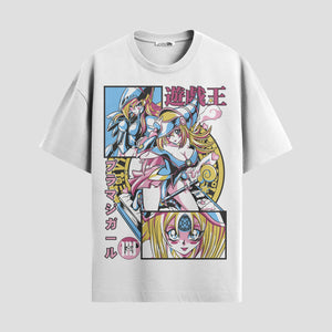 Playera urbana de anime y gaming ExtraLife MX, corte Standard Fit unisex ligero y transpirable en color Deep Black y Pure White, ropa de uso diario para gym y casual.
