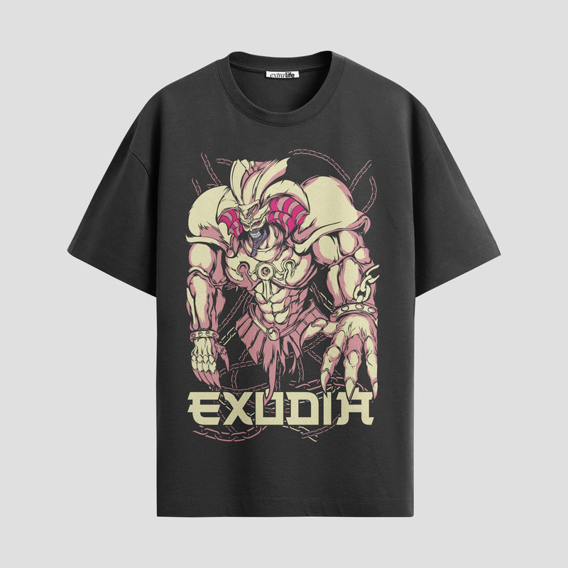 Playera urbana de anime y gaming ExtraLife MX, corte Standard Fit unisex ligero y transpirable en color Deep Black y Pure White, ropa de uso diario para gym y casual.