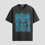 Playera urbana de anime y gaming ExtraLife MX, corte Standard Fit unisex ligero y transpirable en color Deep Black y Pure White, ropa de uso diario para gym y casual.