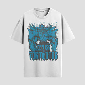 Playera urbana de anime y gaming ExtraLife MX, corte Standard Fit unisex ligero y transpirable en color Deep Black y Pure White, ropa de uso diario para gym y casual.