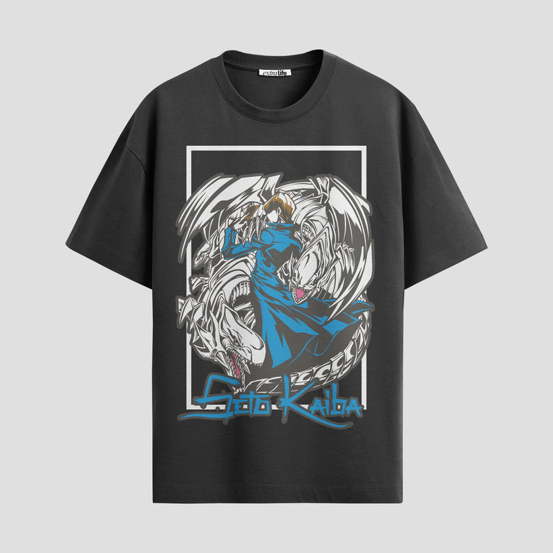 Playera urbana de anime y gaming ExtraLife MX, corte Standard Fit unisex ligero y transpirable en color Deep Black y Pure White, ropa de uso diario para gym y casual.