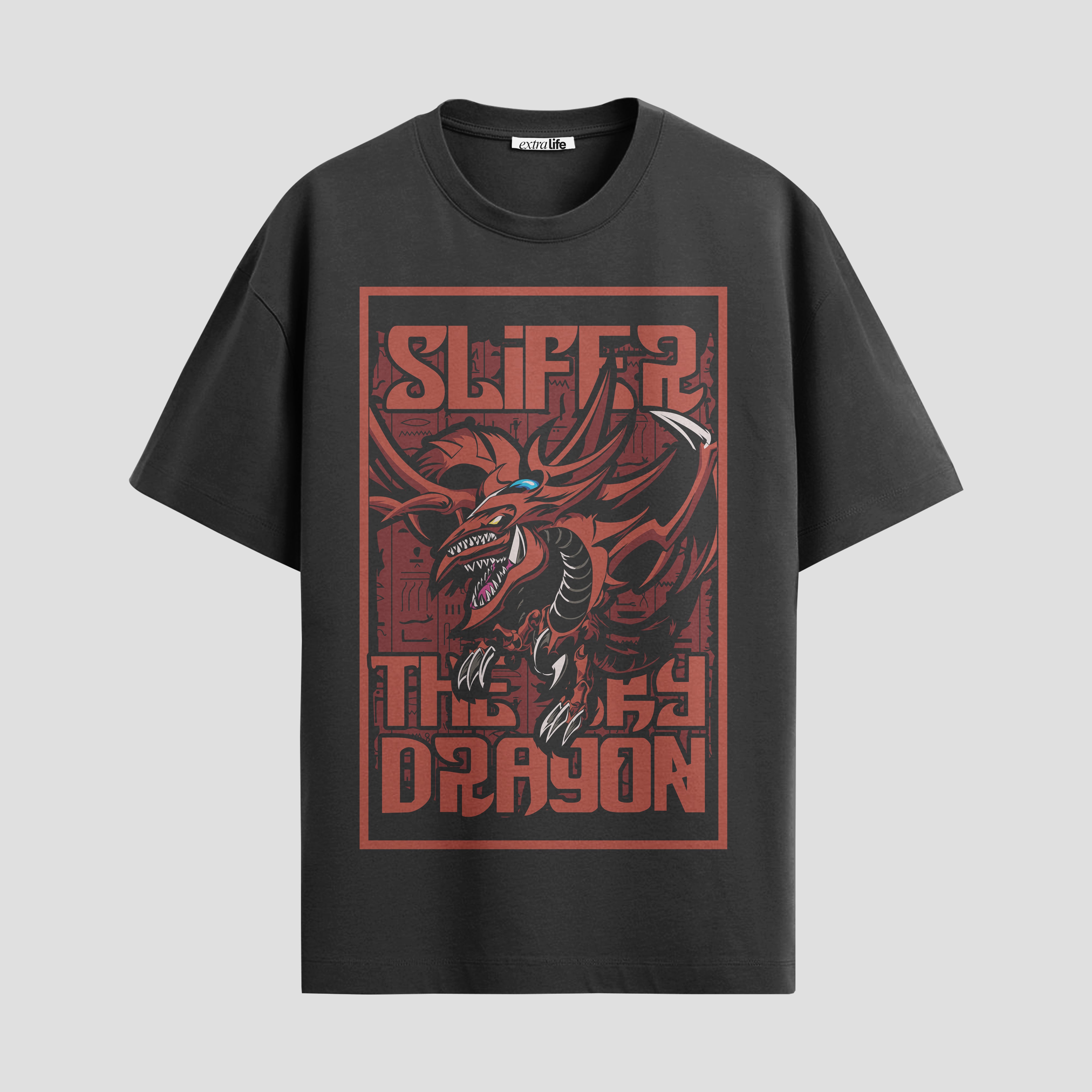 Playera urbana de anime y gaming ExtraLife MX, corte Standard Fit unisex ligero y transpirable en color Deep Black y Pure White, ropa de uso diario para gym y casual.