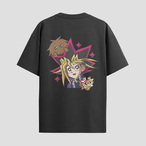 Playera urbana de anime y gaming ExtraLife MX, corte Standard Fit unisex ligero y transpirable en color Deep Black y Pure White, ropa de uso diario para gym y casual.
