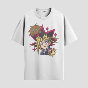 Playera urbana de anime y gaming ExtraLife MX, corte Standard Fit unisex ligero y transpirable en color Deep Black y Pure White, ropa de uso diario para gym y casual.
