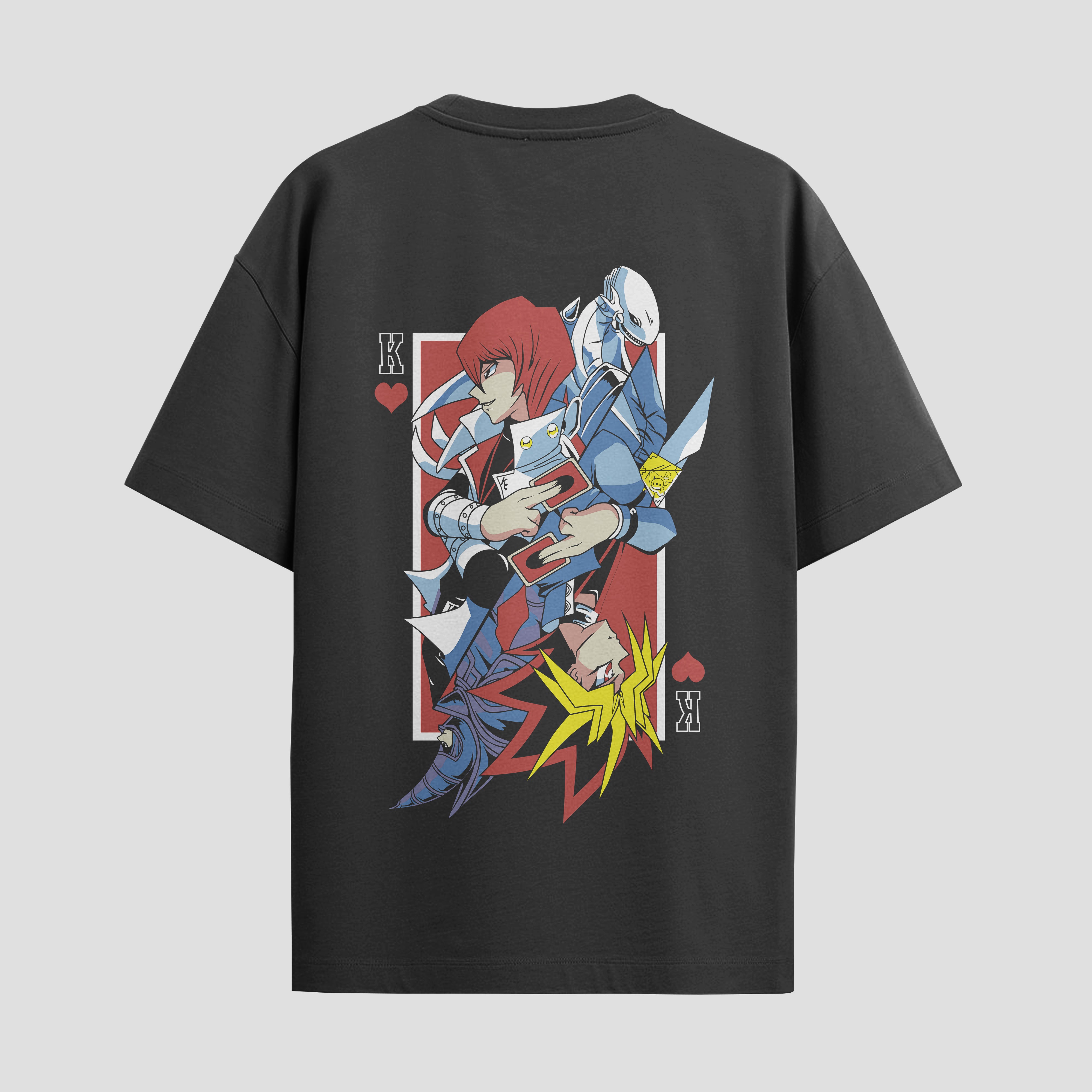Playera urbana de anime y gaming ExtraLife MX, corte Standard Fit unisex ligero y transpirable en color Deep Black y Pure White, ropa de uso diario para gym y casual.