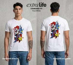 El Duelo del Destino | El Duelo del Faraon #04505 - Playera Standard Fit | Pure White - Foto en modelo