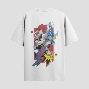 Playera urbana de anime y gaming ExtraLife MX, corte Standard Fit unisex ligero y transpirable en color Deep Black y Pure White, ropa de uso diario para gym y casual.