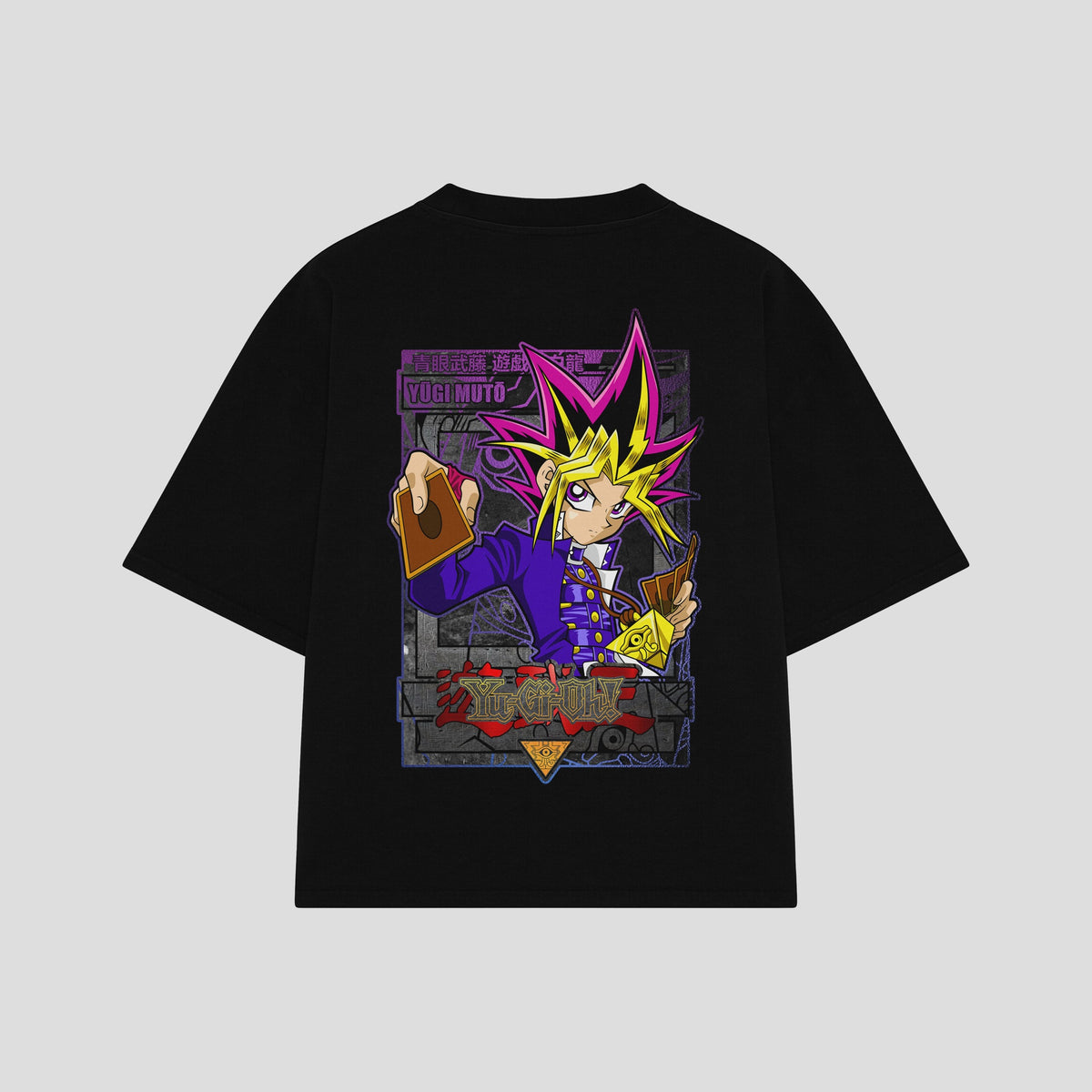 Playera streetwear premium de anime y gaming ExtraLife MX, corte oversized drop shoulder ligero y fresco en color Deep Black y Off-White, moda urbana mexicana de culto.