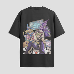Playera urbana de anime y gaming ExtraLife MX, corte Standard Fit unisex ligero y transpirable en color Deep Black y Pure White, ropa de uso diario para gym y casual.