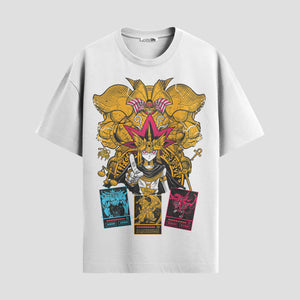 Playera urbana de anime y gaming ExtraLife MX, corte Standard Fit unisex ligero y transpirable en color Deep Black y Pure White, ropa de uso diario para gym y casual.