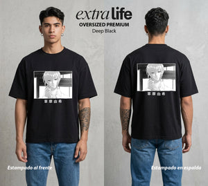 El Zodiaco Oculto | La Rata del Zodiaco #04510 - Playera Oversized Premium | Deep Black - Foto en modelo